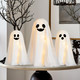 Zesua Halloween Decorations Indoor - 3 Packs Diy Light-Up Spooky Ghosts With String Lights Witch Hats Crafts Kits For Halloween Decor Indoor Party Home Table Mantel Room Kitchen Office