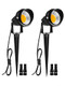 Zuckeo 5W Low Voltage Landscape Lights Led Landscape Lighting With Connector Outdoor Spotlights 12V 24V Waterproof Warm White Light For Garden Pathway Wall Tree Floor (2Pack With Connectors)