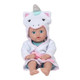 Adora Bath Time Baby Tots Collection 8.5" Baby Doll and Clothes Set Made with Fresh Powder Scent Machine Washable and Exclusive QuickDri Vinyl Body Birthday for Ages 1+ - Unicorn