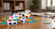 Alomejor 20Pcs 6 Sided Dice Color Dot Teaching Dice for Board Games Digital Teaching Children