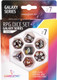 Asmodee Galaxy Series Mars RPG Dice Set Set of 7 Dice in a Variety of Sizes Designed for Roleplaying Games Premium Quality Resin Dice Cosmic Glittering Design Red and Blue Color Made by Gamegenic