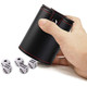 Aulufft PU Leather Dice Cup Set with 5 Standard Dices for Yahtzee Farkle Backgammon Bar Party Craps Game - Red Felt Lined 1 Pack