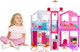 Barbie 3-Story Townhouse Dollhouse with Elevator Swing Chair Furniture and Accessories Fold for Portability and Travel ( Exclusive)