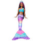 Barbie Dreamtopia Doll Mermaid Toy with Water-Activated Light-Up Tail Purple-Streaked Hair & 4 Colorful Light Shows