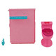 Replacement Parts for Barbie Dream House Playset - X7949 Includes Pink Bathroom Shower Wall with Shelf Toilet and Shampoo Bottle