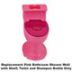 Replacement Parts for Barbie Dream House Playset - X7949 Includes Pink Bathroom Shower Wall with Shelf Toilet and Shampoo Bottle
