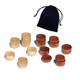 Checkers Pieces -Backgammon Pieces-Dark Brown/Natural 15tablets Each