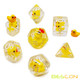BESCON DICE YellowDuck RPG Dice Set of 7 Novelty Yellow Duck Polyhedral Game Dice Set