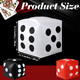 Ceenna 6 Pcs Jumbo Large Inflatable Dice 11.8 Inch Inflatable Giant Dice Blow up Red Black and White Giant Game Night Decorations for Indoor Outdoor Games Party Favor