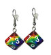 Cerivee Rainbow Pride Translucent Dice Earrings - d20 d12 d10 d8 d6 d4 d00