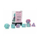 Chessex Gemini Polyhedral Dice Set Set of 7 Dice in a Variety Sizes Designed for Roleplaying Games Premium Quality Dice for Tabletop RPGs Luminary Green Pink & Blue Color Made by Chessex (CHX26464)