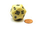 Chessex Jumbo d20 Counter - Opaque 34mm Dice: Ivory with Black