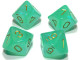 Chessex DND Dice Set-Chessex D&D Dice-16mm Borealis Green and Gold Plastic Polyhedral Dice Set-Dungeons and Dragons Dice Includes 10 Dice – D10 CHX27375