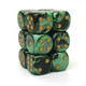 Chessex DND Dice Set-Chessex D&D Dice-16mm Gemini Black Green and Gold Plastic Polyhedral Dice Set-Dungeons and Dragons Dice Includes 12 Dice – D6