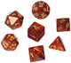Chessex CHX27414 Dice - Scarab: 7Pc Scarlet/Gold