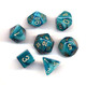 Chessex CHX27489 Dice-Phantom Teal/Gold Set