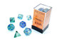Chessex Nebula Polyhedral Dice Set Oceanic with Gold Luminary (7 dice)
