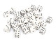 Chessex Opaque 12mm d6 White w/Black Dice Block 36 Dice