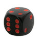 Chessex Opaque 12mm d6 Black w/Red Dice Block 36 Dice