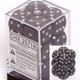 Chessex Dice d6 Sets: Gemini Purple & Steel with White - 16mm Six Sided Die (12) Block of Dice