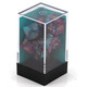Chessex Manufacturing Cube Gemini Set Of 7 Dice - Purple & Teal With Gold Numbering CHX-26449