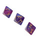 CHICIRIS Rune DicePolyhedral Dice Set3Pcs Rune Dice 8 Sided Star Sky Mystic Vivid Colors Astrology Learning Prediction Polyhedral Dice Set for Adults(Purple Blue)