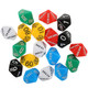 COHEALI 18pcs Place Value Dice Set - Assorted Color Math Learning Dice for Educational Games Classroom Teaching Party Board Games 0.86 Inch Safe Plastic Dice