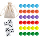 COMSREV Large Size18MM 30 Wahoo Board Game Replacement Marbles 5 Each of 6 Colors 6 Dice and a Play Bag for Wahoo Board Game