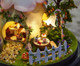CUTEROOM DIY Miniature Dollhouse Kit Handmade Doll Houses Kit Plastic Dust Cover Snow House Kit LED Light & Music Box (B015)