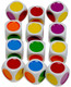 Deluxe Color Dot 6-Sided Novelty Dice _ Bundle of 12 Identical Dice