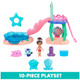 DREAMWORKS GABBY'S DOLLHOUSE Gabby’s Dollhouse Purr-ific Pool Playset with Gabby and MerCat Figures Colour-Changing Mermaid Tails and Pool Accessories Kids’ Toys for Ages 3 and Up