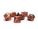 Easy Roller Dice Co. 7 Piece Legendary Metal Dice Set - Bronze Gold Silver and Copper Designs with Signature Font (Legendary Bronze)