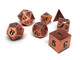 Easy Roller Dice Co. 7 Piece Legendary Metal Dice Set - Bronze Gold Silver and Copper Designs with Signature Font (Legendary Bronze)