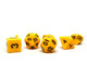 Easy Roller Dice Co. Opaque Polyhedral Dice Set - 7 Piece Dice Set with One D20 D12 D10 D8 D6 D4 and D00 (Blue with White Font)