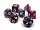 Easy Roller Dice Co. Stardust Plastic Polyhedral Dice Set for Tabletop Games and RPG (Crimson Stardust)