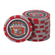 Fat Cat Bling 13.5 Gram Texas Hold 'em Clay Poker Chip Set with Aluminum Case 500 Striped Dice Chips
