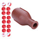 Fockety 16 Numbered Rubber Pool Dice Great Brown Shaker Bottle for Pea and Pool and Others