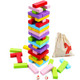 Gentle Monster Wooden Colorful Stacking Board Games Builing Blocks for Kids Boys Girls 54 Pcs Wood Balancing Blocks Montessori Toy for Kids Classic Game for Party with Storage Bag
