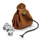 gofidin Dice Bag Tray Coin Purse Gambling Tool Role Playing Storage Pouch Board Game(Dark Brown)