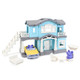 Green Toys House Playset Blue - 10 Piece Pretend Play Motor Skills Language & Communication Kids Role Play Toy. No BPA phthalates PVC. Dishwasher Safe Recycled Plastic Made in USA.