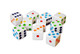 Hobby Monsters 10 D6 16mm White Dice with Multi-Colored Pips