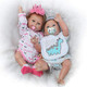 iCradle iCradle Silicone Full Body Reborn Baby Dolls Twins Boy and Girl 20 inch Anatomically Correct born Size Bebe Look Real Washable Toys for Toddler Doll House 2 PCS
