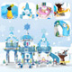 intWiWdela Dream Girls Princess Castle Building Blocks Ice Castle Building Toys for Girls Ice Palace with 2 Princess Mini-Dolls Friends Sets Christmas Birthday STEM Playset for Kids Age 6-12 498 Pieces