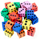 Kicko Foam Dice Set - 6 Assorted Large Sided Dice - Colorful Big Square Blocks - Ideal for Children - Math Educational Toys - Suitable Pastime Toy Party Favors and Party Supplies (24 Pack)