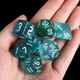 Kopida DND Dice Set Iridescent Glitter Polyhedral Dice 7-Die Two-Tone Dice Set D4 D6 D8 D10 D% D12 D20 for Tabletop Game