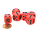Koplow Games Ladybug Dice Game Red Opaque Dice with Black Pips D6 16mm (5/8in)