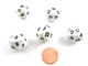 Koplow Games Set of 5 Twenty Sided 19mm D20 Opaque Dice RPG D&D White with Black Numbers Die
