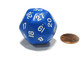 Koplow Games Triantakohedron D30 30 Sided 33mm Jumbo RPG Gaming Dice - Blue w White Number