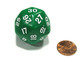 Koplow Games Triantakohedron D30 30 Sided 33mm Jumbo RPG Gaming Dice - Green w White Number