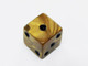 Koplow Games Set of 10 D6 16mm Olympic Pearlized Standard Size Dice - Gold with Black Pips